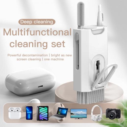 8-in-1 Cleaning Kit, Multifunctional Electronic Cleaning Kit Cleaning Brush Tool for Airpod Pro / Keyboard / Earbuds / MacBook / Headphones /