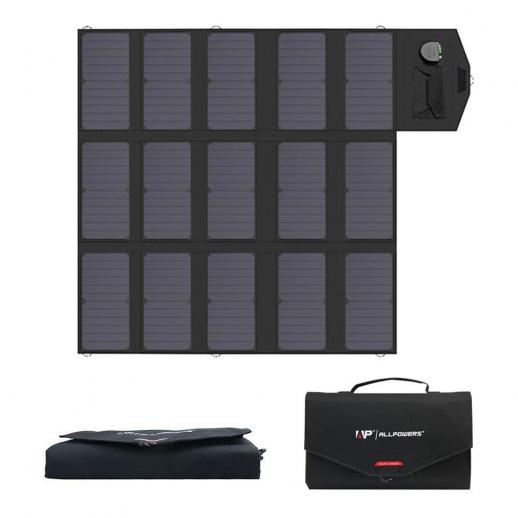 Portable Solar Panel 100W (Dual 5v USB with 18v DC Output) Monocrystalline Solar Charger Foldable Solar Panel for Laptop, Generator, 12v Car, Boat, RV Battery