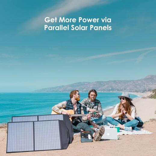 ALLPOWERS Kit de panel solar SP027 IP66 con salida MC-4, 100 W, portátil,  plegable, módulo de eficiencia del 22% para campamento al aire libre