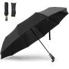 Windproof Umbrella, 53.5in Arc Canopy for 2, with 10 Fiberglass Ribs, Auto Open & Close, One-shake Dry, Kentfaith