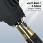 防風傘、53.5インチアーチキャノピー（2人用）、10本のファイバーグラスリブ、自動開閉、ワンシェイクドライ、Kentfaith