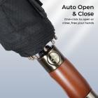 防風傘、53.5インチアーチキャノピー（2人用）、10本のファイバーグラスリブ、自動開閉、ワンシェイクドライ、Kentfaith