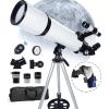 Portable Telescope for Stargazing 80mm Aperture 600mm Focal Length for Eclipse