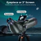 4K Spotting Scope with Tripod & Camera, High-powered Monocular with 30MP HD Photo/Video 3in Display for Bird Watching, Moon & Stars