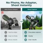 Cannocchiale da osservazione 4K con fotocamera, monoculare ad alta potenza con foto HD da 30MP, display esterno da 3 pollici, per birdwatching, Luna e stelle, treppiede incluso, Kentfaith