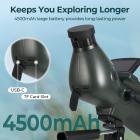 Cannocchiale da osservazione 4K con fotocamera, monoculare ad alta potenza con foto HD da 30MP, display esterno da 3 pollici, per birdwatching, Luna e stelle, treppiede incluso, Kentfaith