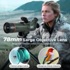 4K Spotting Scope with Camera, High-powered Monocular with 30MP HD Photo/Video 3in Display for Bird Watching, Moon & Stars, Includes 1.77m Aluminum Tripod