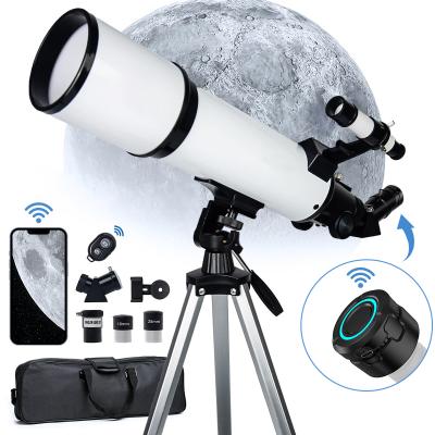 Telescope for Lunar Eclipse, Stargazing 80mm Aperture, 600mm Focal Length, with 4K Wireless Electronic Eyepiece, Kentfaith