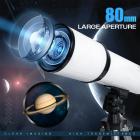 Telescope for Lunar Eclipse, Stargazing 80mm Aperture, 600mm Focal Length, with 4K Wireless Electronic Eyepiece, Kentfaith