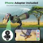 20-60x80 Spotting Scope with Tripod & Phone Adapter, FMC Lens with BAK4 Prism, for Bird Watching, Hunting, Target Shooting, Wildlife Observation, Kentfaith