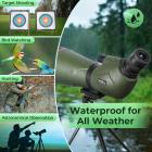 20-60x80 Spotting Scope with 4.3" Electronic Eyepiece Camera & 1.96m Tripod, FMC Lens with BAK4 Prism, for Bird Watching, Hunting, Target Shooting, Wildlife Observation, Kentfaith