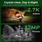 Câmera de Trilha Celular 4G, Vídeos 2.7K Fotos 32MP com Notificações em Tempo Real, Tempo de Disparo 0.3S, Visão Noturna 65ft, IP66 à Prova d'Água, Kentfaith