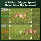 4G Cellular Trail Camera, 2.7K Videos 32MP Photos with Real-time Notifications, 0.3S Trigger Time, 65ft Night Vision, IP66 Waterproof, Kentfaith