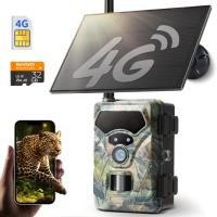 4G Trail Camera with Live Feed, 1080P Videos, 36MP Photos, 3W Solar Panel, 0.3s Fast Trigger, 65ft Night Vision, IP68 Waterproof, Kentfaith