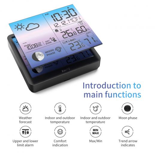 Wifi Smart Lcd Weather Station App Control Digital Indoor Humidity