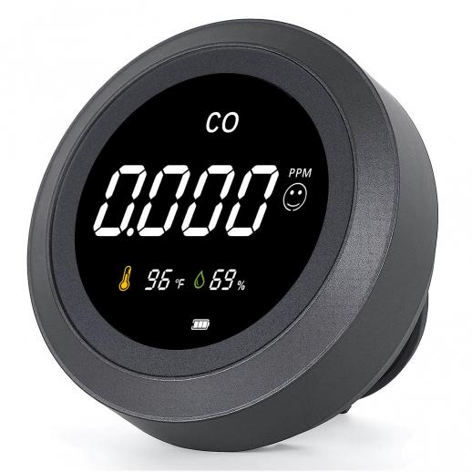 Carbon Monoxide Detectors Portable Temperature Detector/Humidity Sensor/Air  Quality Meter Smoke CO Gas Monitor [3 in 1] Alarm for Home Bedroom Office