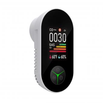 4-In-1 Carbon Monoxide & Gas Detector Plug In, with Temperature & Humidity Monitor, Kentfaith