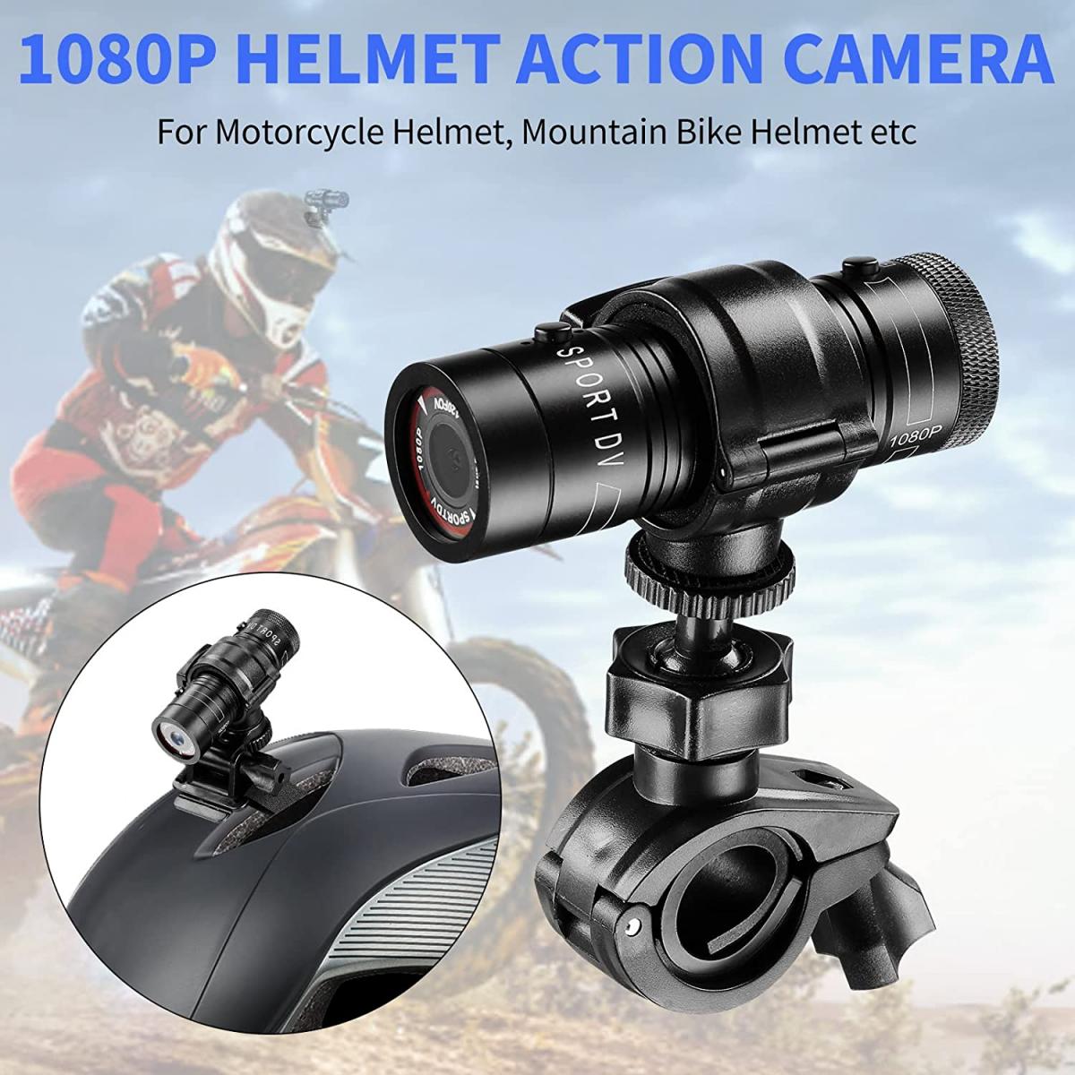 Bike Motorcycle Helmet Camera, HD 1080P Action Camera, Motorcycle Video