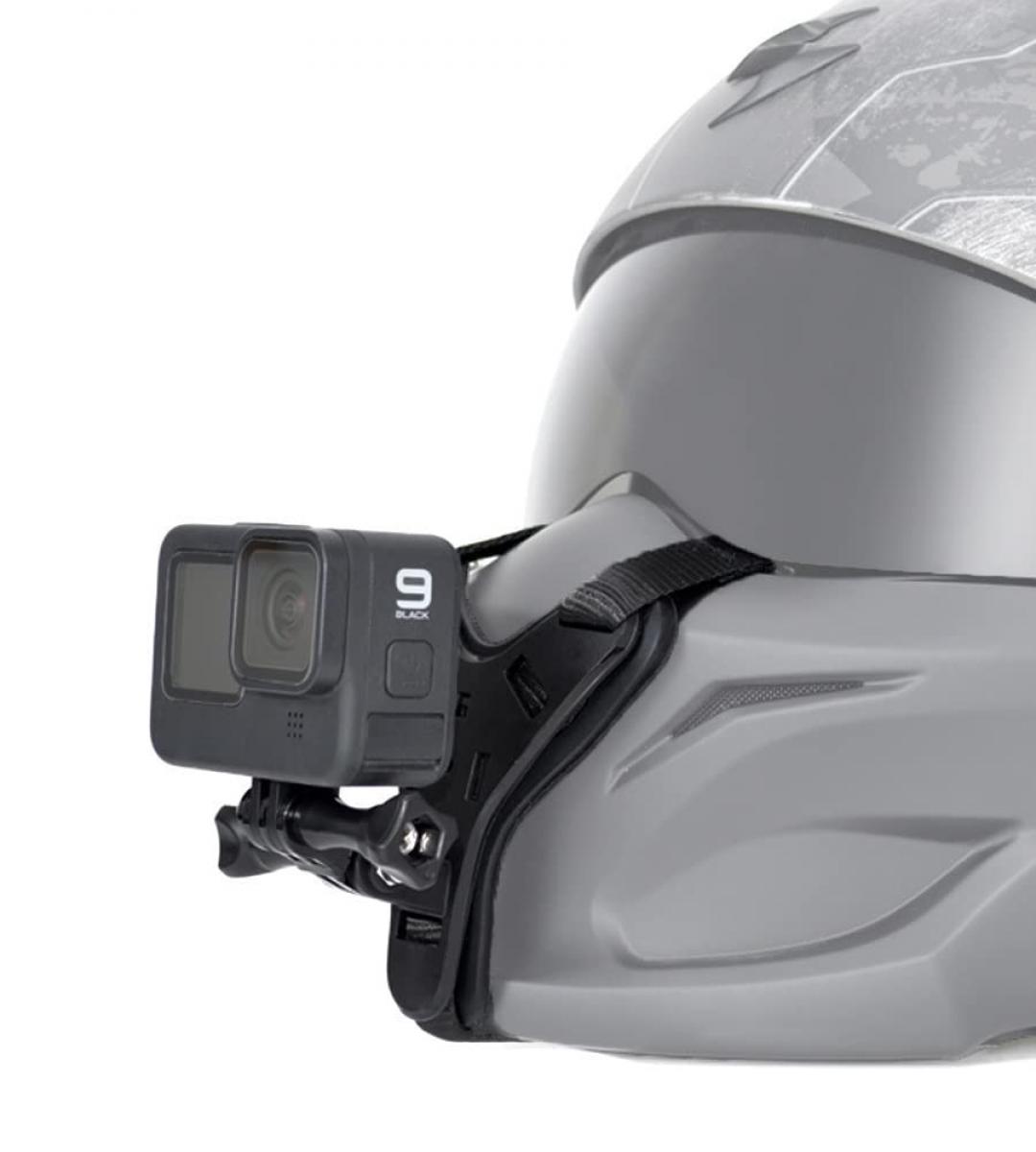 VLOG/POV撮影アクセサリー用GoProAKASOアクションカメラと互換性のあるオートバイヘルメットチンストラップ - KF Concept