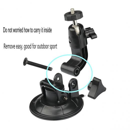 Powerful Suction Cup Camera Car Mount with Tripod Adapter and Phone Holder for GoPro Hero 11/10/9/8/7/6 Black, iPhone,DJI Osmo Action, Samsung Galaxy