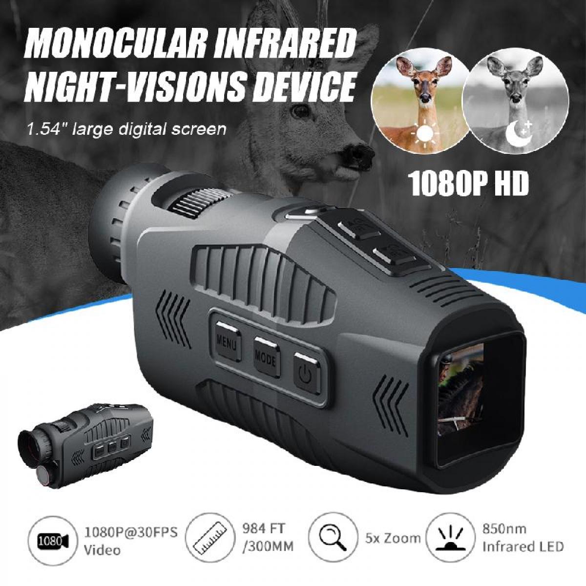 R11 handheld monocular IR night vision device with 5x digital zoom and