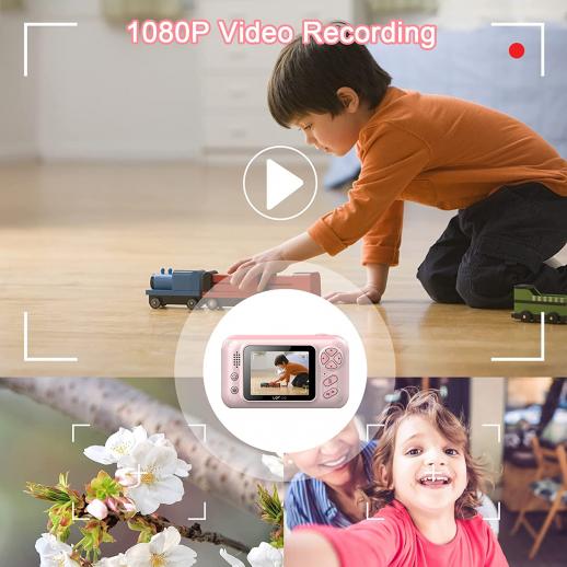 S9 Kids digital camera with reversible lens, tripod, 1080P, 40