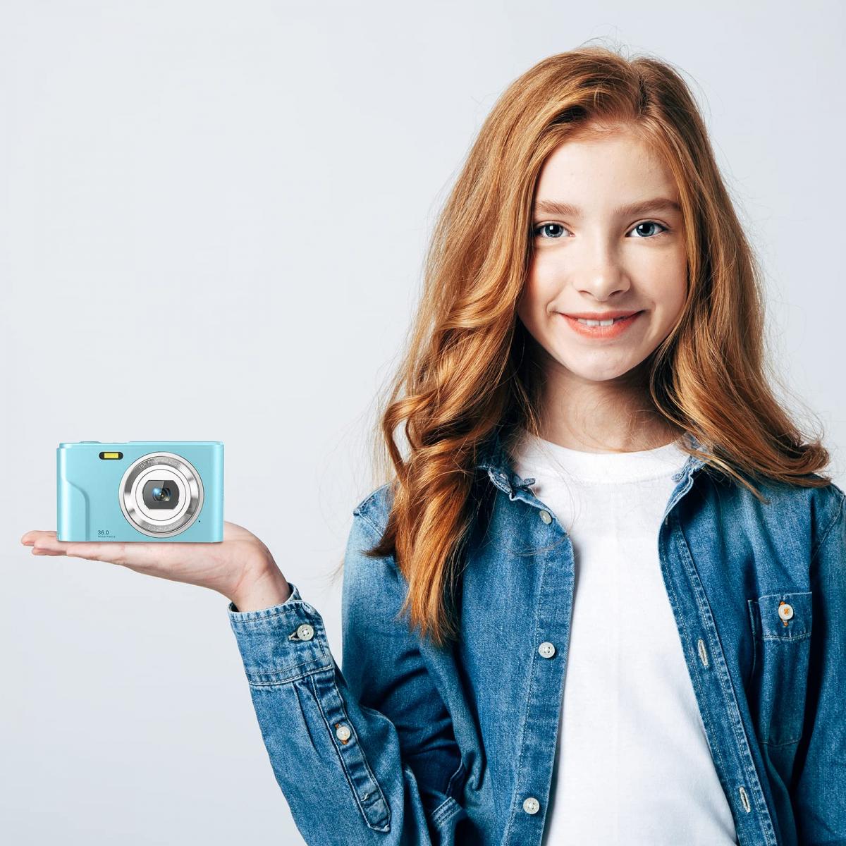 Christmas Video Camera 48Mp 32Gb 1080P 16X (Sky Blue) KENTFAITH