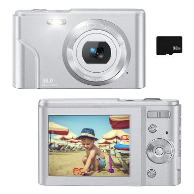 48MP Autofocus Digital Camera with 32GB Card 1080P Video Camera with 16x Zoom Point & Shoot Digital Cameras Compact Camera Kids Christmas Birthday Gift Kids Teens Girls Boys (Silver)