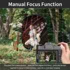 Digital Camera for Photography & Video 4K 48MP Blog YouTube With 180° Flip Screen, 16X Digital Zoom, 52mm Wide Angle & Macro Lens, 52mm Black Mist 1/4 + CPL Filter Set, Camera Tripod, Kentfaith