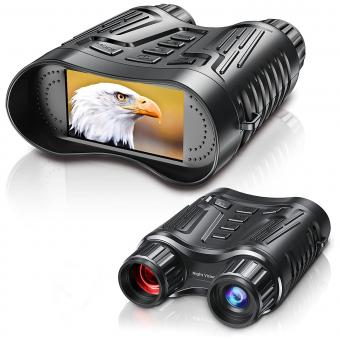 Óculos de visão noturna NV2180 4K HD IR, tela TFT de 3,2", bateria recarregável embutida de 2600mah, zoom digital 8x, para caça, acampamento, viagens, vigilância