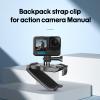Backpack Strap Mount Quick Clip Bracket Compatible with Gopro Hero 11, 10, 9, 8, 7, 6, 5, 4, Session, 3+, 3, 2, 1, Hero (2018), Fusion, Max, DJI Osmo, Xiaomi Yi sports camera
