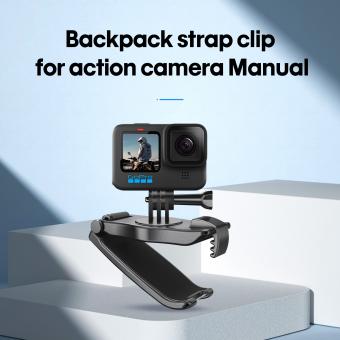 Backpack Strap Mount Quick Clip Bracket Compatible with Gopro Hero 11, 10, 9, 8, 7, 6, 5, 4, Session, 3+, 3, 2, 1, Hero (2018), Fusion, Max, DJI Osmo, Xiaomi Yi sports camera