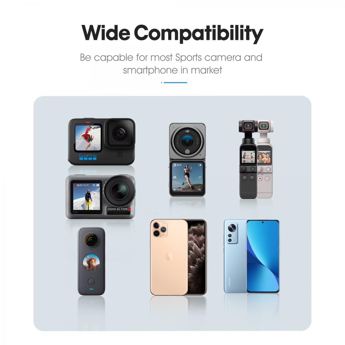 배낭 스트랩 마운트 퀵클립 브래킷 Gopro Hero 11, 10, 9, 8, 7, 6, 5, 4, Session, 3+, 3, 2, 1, Hero(2018), Fusion, Max, DJI Osmo, Xiaomi와 호환 스포츠 카메라를 탑재한