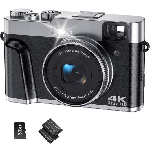 初心者向けデジタルカメラ48 MP Vlogging YouTube向け4 K 16 X