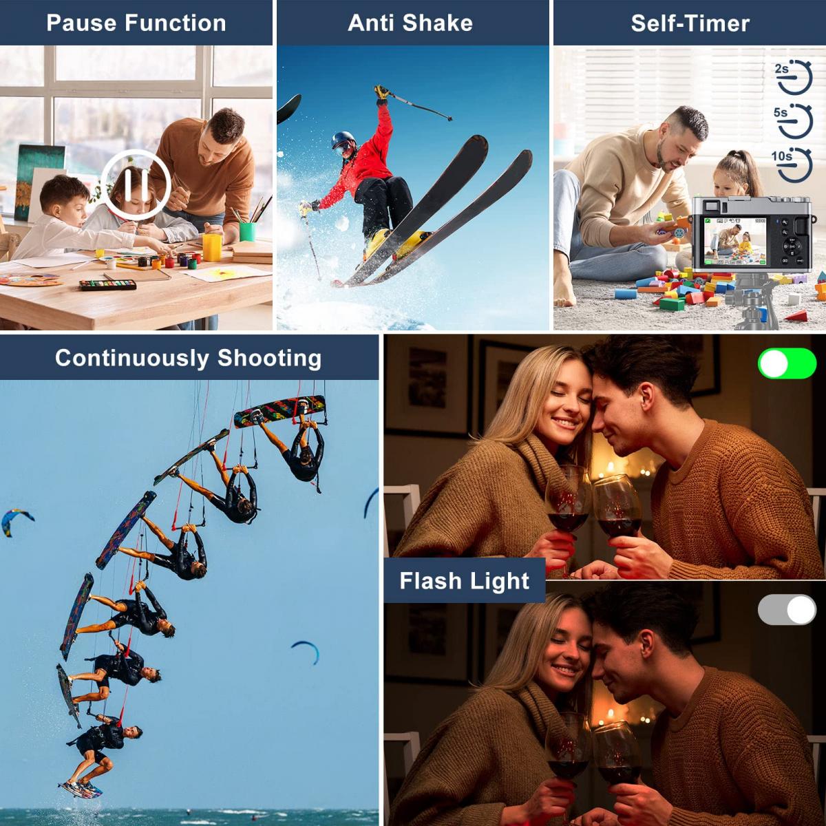 4K Digital Camera for Photography Beginners 48MP Vlogging Camera for