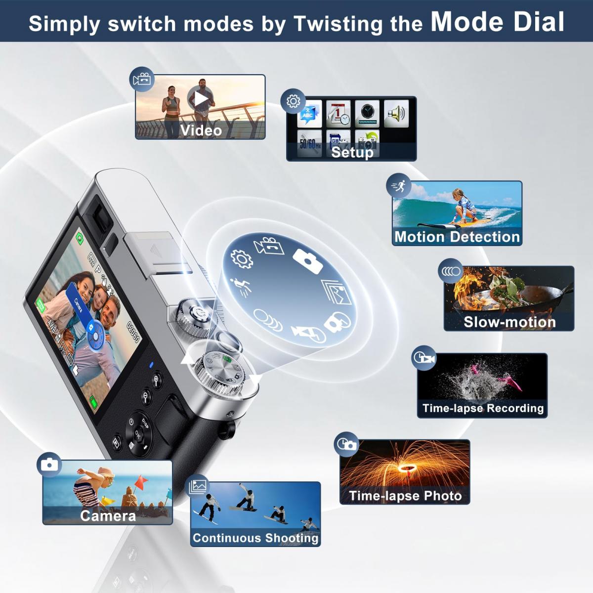 4K Digital Camera for Photography Beginners 48MP Vlogging Camera for