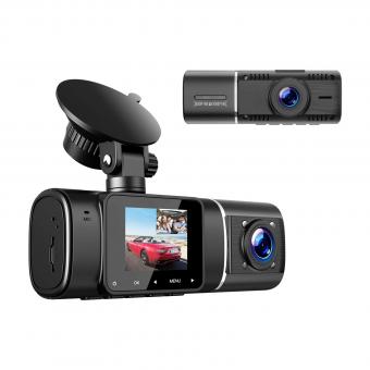 Dual Dash Cam Frente e Dentro 1080P Dash Camera para Carros IR Night Vision Car Camera para Taxi Acidente Bloqueio Monitor de Estacionamento