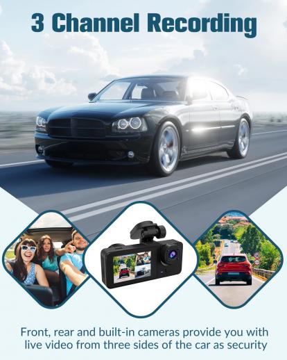 Intelligent Car Camera Security, 1080p HD Car Recorder with Gravity Sensor,  Built-in WiFi & App Control, Parking Monitor & Emergency Video Storage