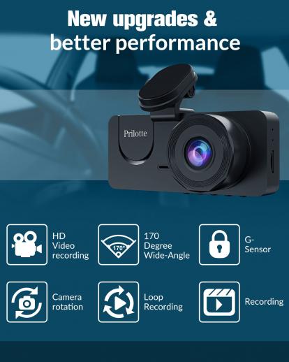 3 Channel Dash Cam Front and Rear Inside,1080P Full HD 170 Deg Wide Angle Dashboard Camera,2.0 inch IPS Screen,Built in IR Night Vision,G-Sensor,Loop