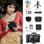 Câmera Digital Atualizada 4K 64MP para Iniciantes em Fotografia, Vídeo, Vlog do YouTube, Tela Tática WiFi de 4 Polegadas com Flash, Capa de Lente, Filtro Black Mist 1/4 + CPL de 52mm, Tripé para Câmera, Bateria 3000mAH, Kentfaith