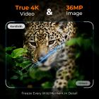 3D 4K Night Vision Goggles, Infrared Binoculars with Dual Displays, 250m/820ft Night Vision, 8X Zoom, Head-Mounted, 32GB Card Included, for Wildlife, Hunting & Outdoor, Kentfaith