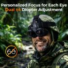 3D 4K Night Vision Goggles, Infrared Binoculars with Dual Displays, 250m/820ft Night Vision, 8X Zoom, Head-Mounted, 32GB Card Included, for Wildlife, Hunting & Outdoor, Kentfaith