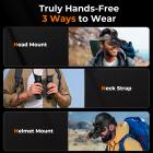 3D 4K Night Vision Goggles, Infrared Binoculars with Dual Displays, 250m/820ft Night Vision, 8X Zoom, Head-Mounted, 32GB Card Included, for Wildlife, Hunting & Outdoor, Kentfaith