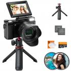 5K Digital Camera for Beginners 8X Optical Zoom Flip Selfie Screen with Tripod and EVA Storage Case Kentfaith