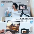 5K Digital Camera for Beginners 8X Optical Zoom Flip Selfie Screen with Tripod and EVA Storage Case Kentfaith