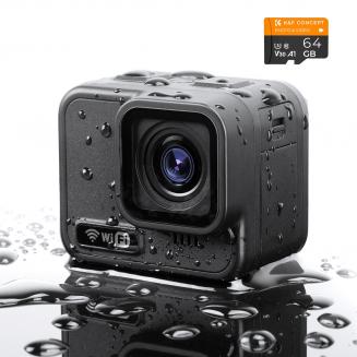 Underwater Action Camera 21m Caseless Waterproof 4K 60FPS Video WiFi Connection