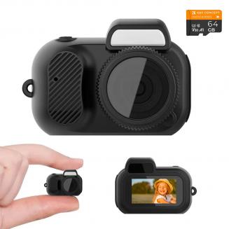 Mini câmera digital 1080P Chaveiro câmera 0,96 pol suporte de exibição Max. 128G