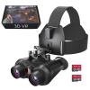 3D VR Night Vision Binoculars with Infrared Head Mounted 6X Zoom Kentfaith