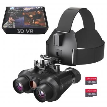 Binóculos 3D VR Night Vision com cabeça infravermelha montada 6X Zoom KentFaith