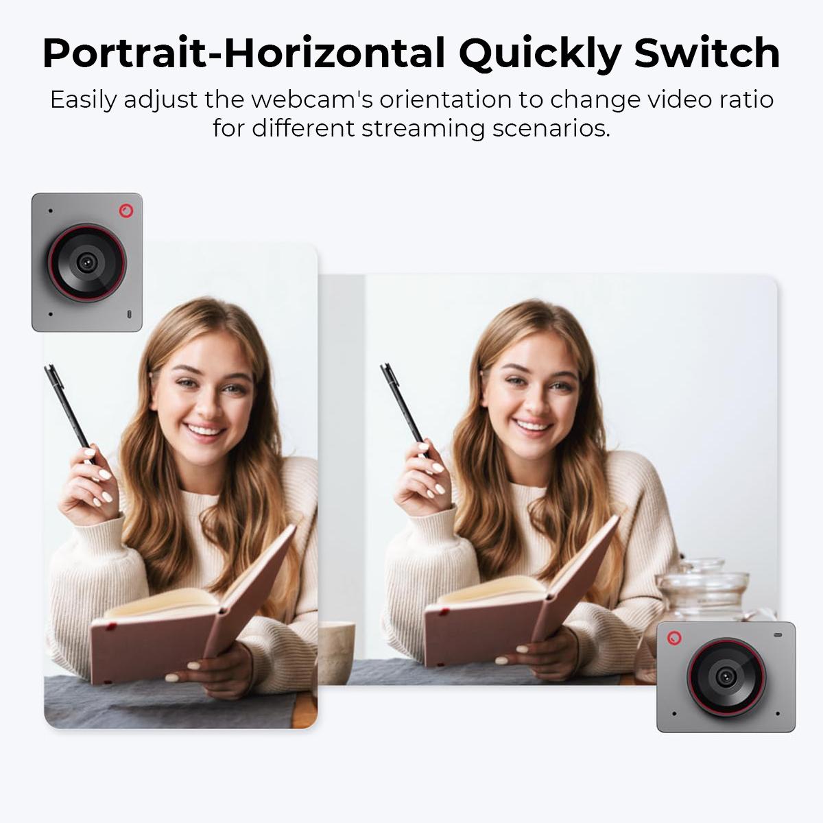 OBSBOT 4K 60 FPS Webcam for PC with 1/2" Sensor AI Framing & Autofocus ...